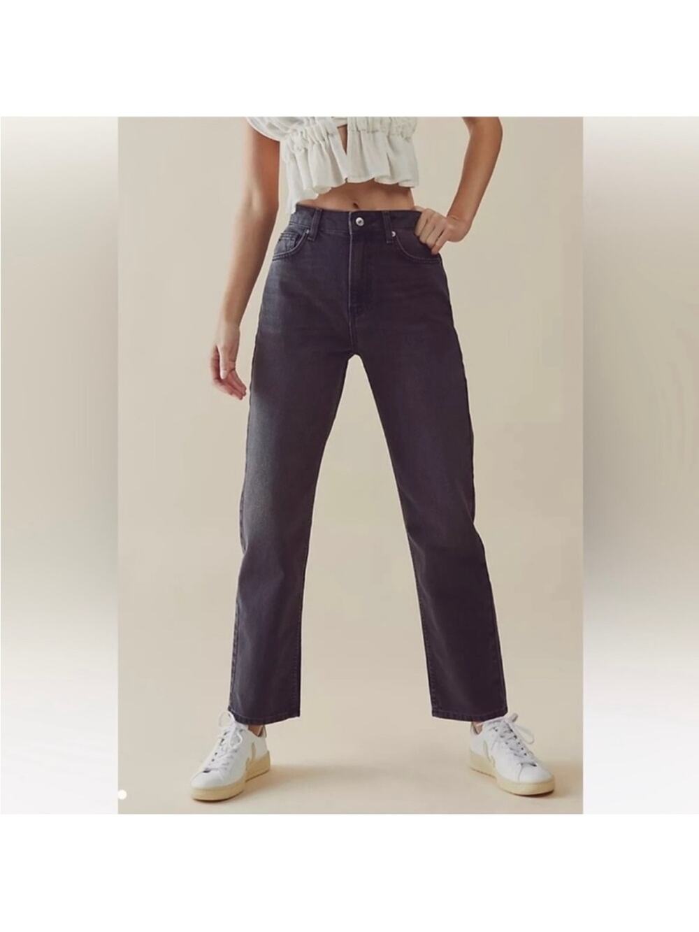 We The Free People Pacifica Straight Leg Dark Wash Loose Jeans Size 30